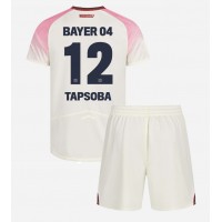 Dětský fotbalový dres Bayer Leverkusen Edmond Tapsoba #12 2025-26 Venkovní Krátký Rukáv (+ trenýrky)